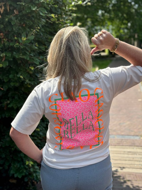 Shirtje Ciao Bella wit - Afbeelding 4