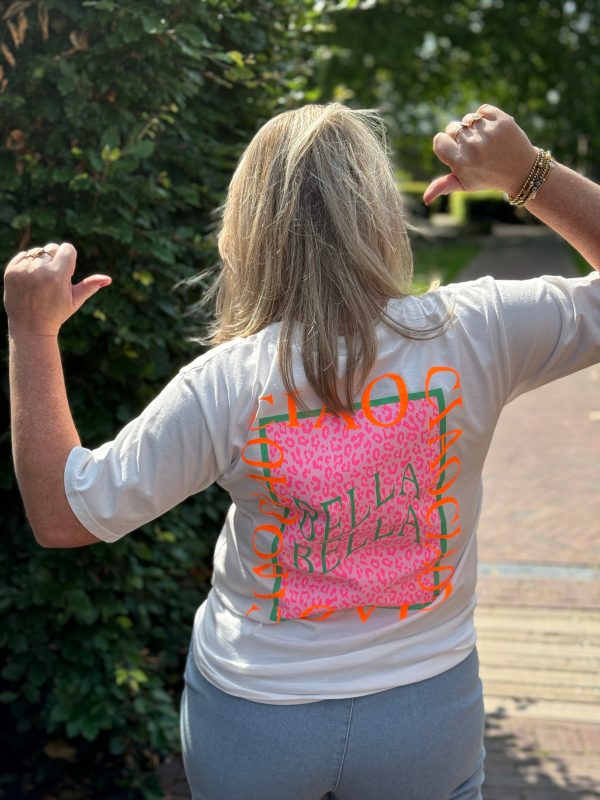 Shirtje Ciao Bella wit - Afbeelding 2