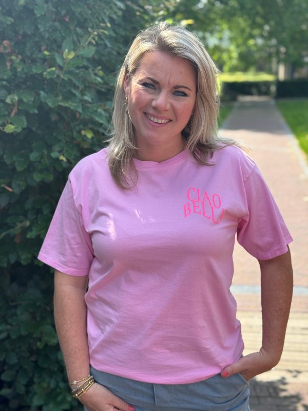Shirtje Ciao Bella roze - Afbeelding 2