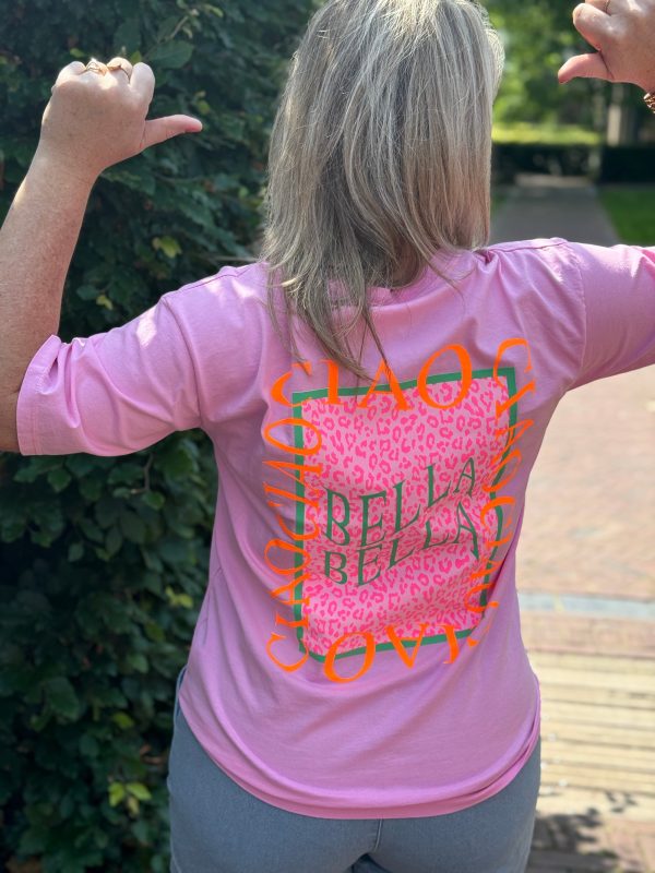 Shirtje Ciao Bella roze