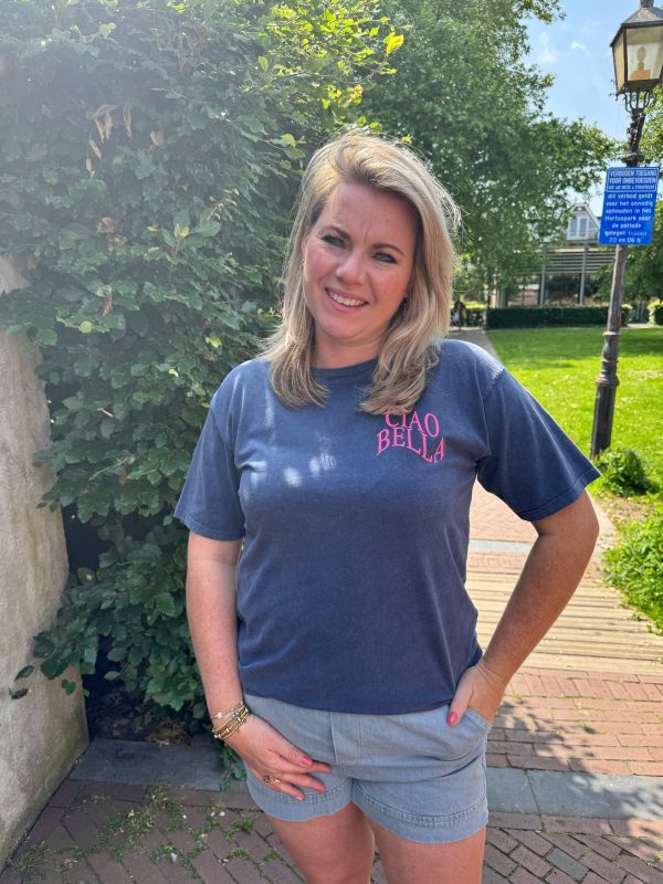 Shirtje Ciao Bella blauw - Afbeelding 3
