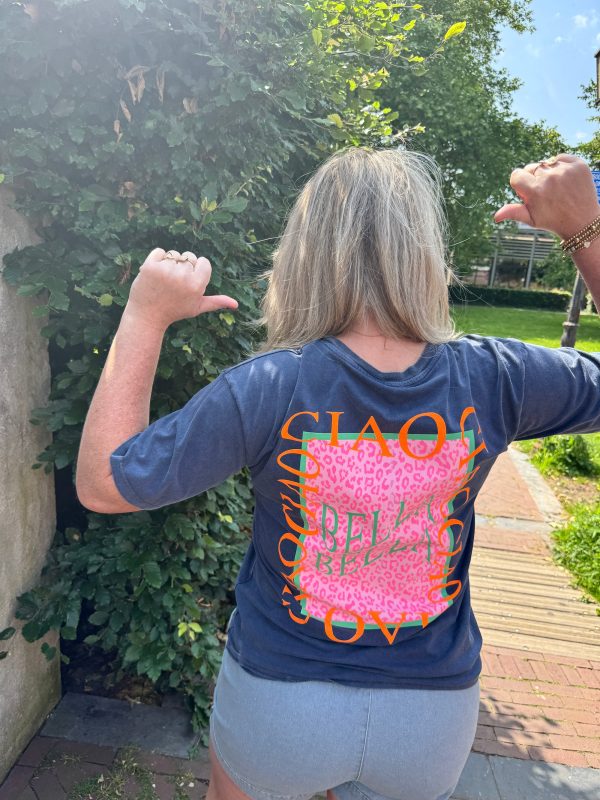 Shirtje Ciao Bella blauw - Afbeelding 2