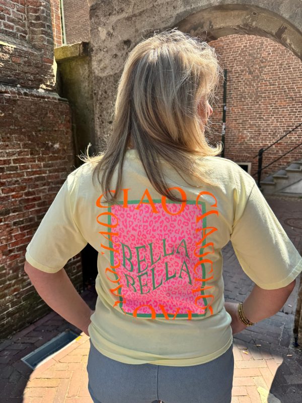 Shirtje Ciao Bella geel - Afbeelding 2