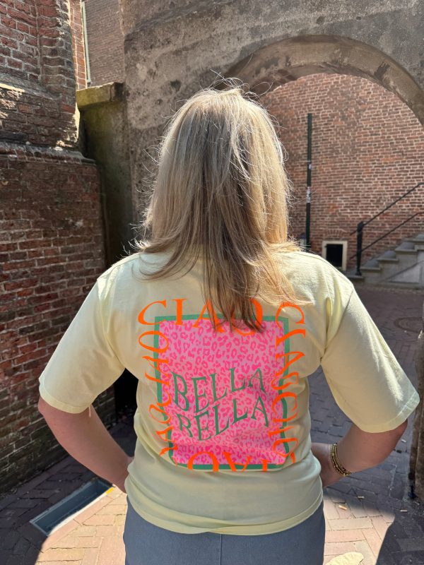 Shirtje Ciao Bella geel - Afbeelding 5