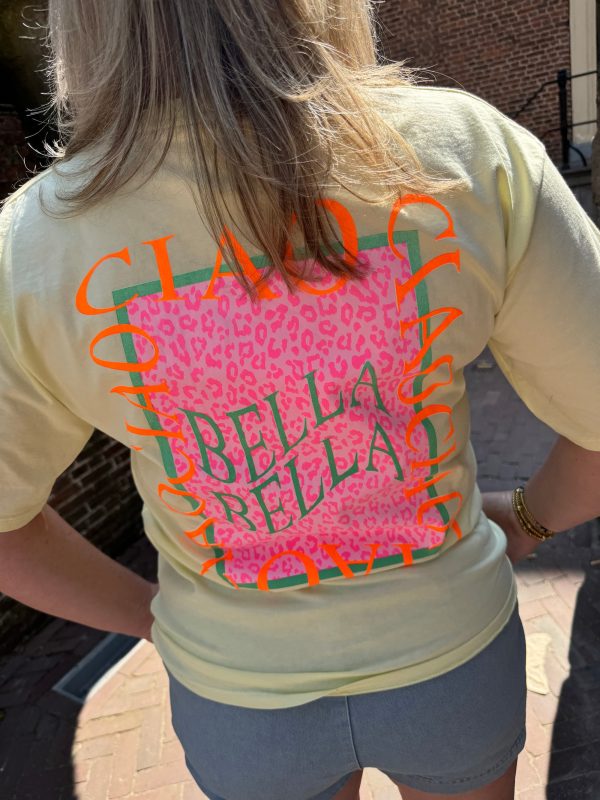 Shirtje Ciao Bella geel - Afbeelding 3