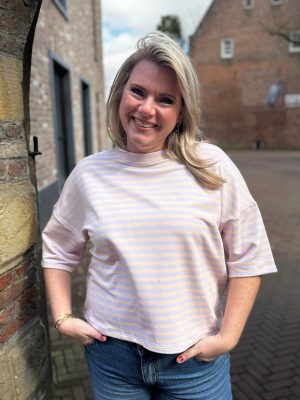 Shirt Tess licht lila/beige