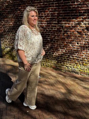 Wide leg Hanna taupe