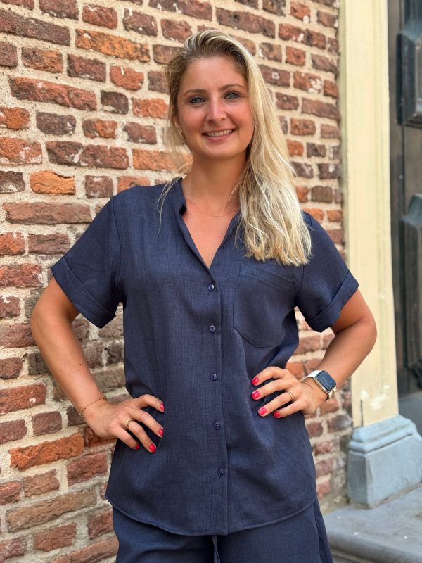 Blouse Lenthe navy - Afbeelding 3