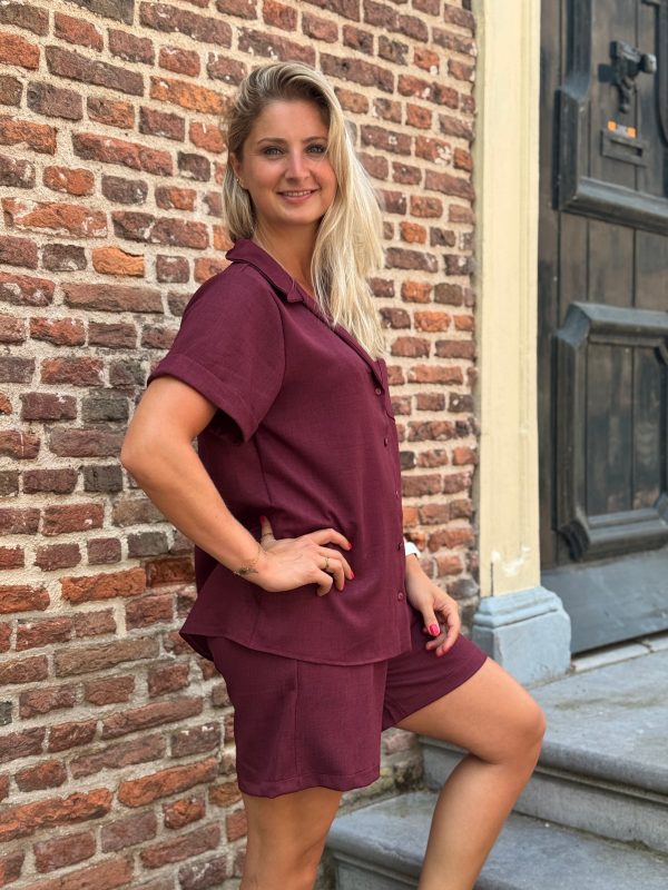 Shortje Lenthe bordeaux - Afbeelding 2