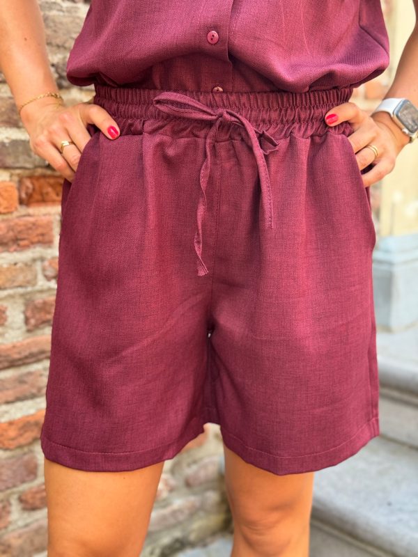 Shortje Lenthe bordeaux - Afbeelding 3