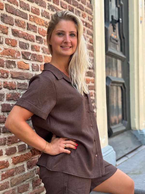 Blouse Lenthe choco - Afbeelding 5