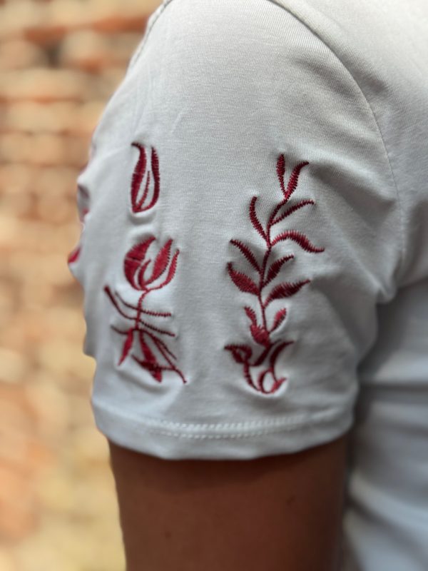 Shirtje Jelia bordeaux borduursel - Afbeelding 5