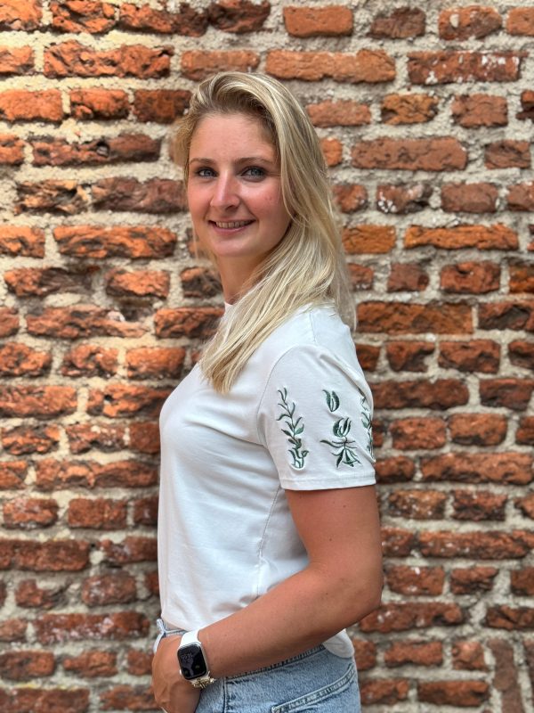 Shirtje Jelia groen borduursel