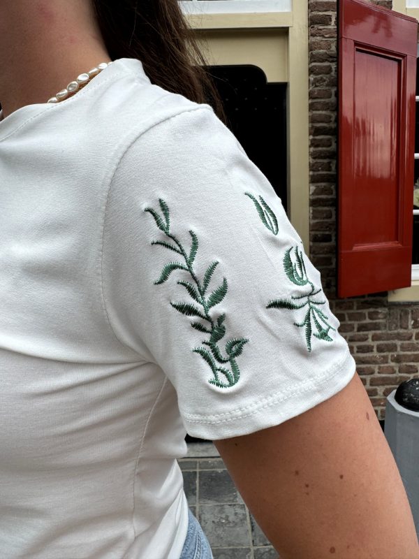 Shirtje Jelia groen borduursel - Afbeelding 7