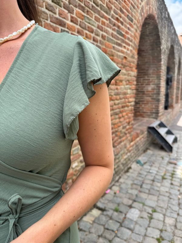 Jurk Simone olijfgroen - Afbeelding 5