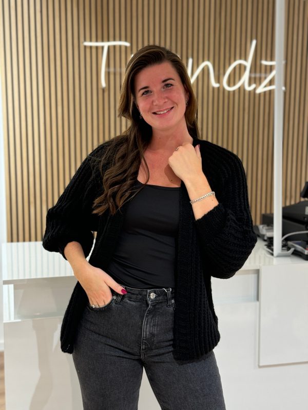 Gebreid vestje Lindsay zwart - Afbeelding 3