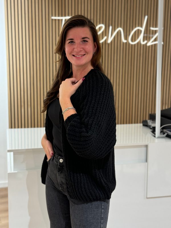 Gebreid vestje Lindsay zwart - Afbeelding 2