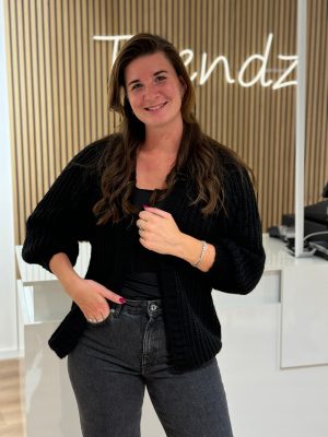 Gebreid vestje Lindsay zwart