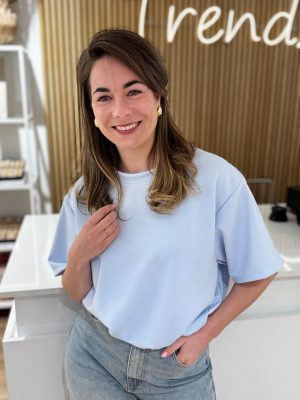 Top Nora licht blauw