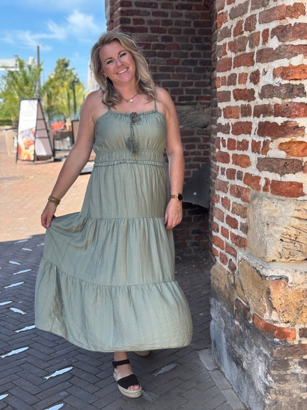 Jurk Babette groen - Afbeelding 2