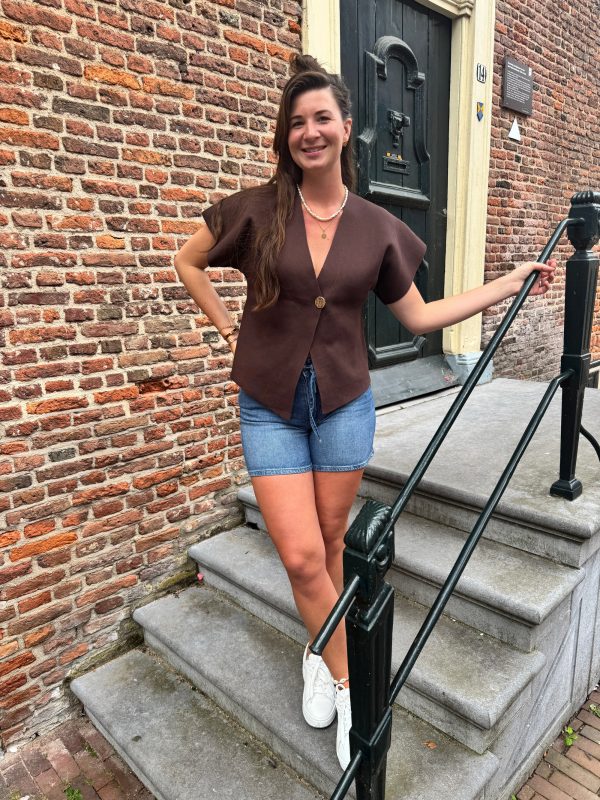 Gilet Ronya bruin - Afbeelding 2