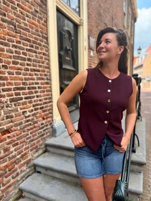 Gilet Julia bordeaux