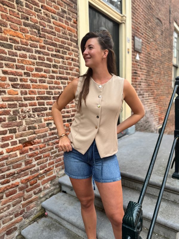 Gilet Julia beige - Afbeelding 2