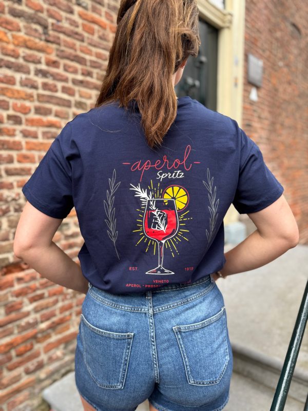 Shirtje Aperol Spritz navy - Afbeelding 2