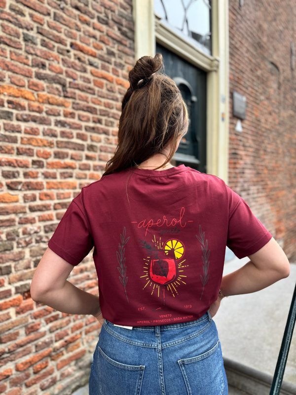 Shirtje Aperol Spritz bordeaux - Afbeelding 2