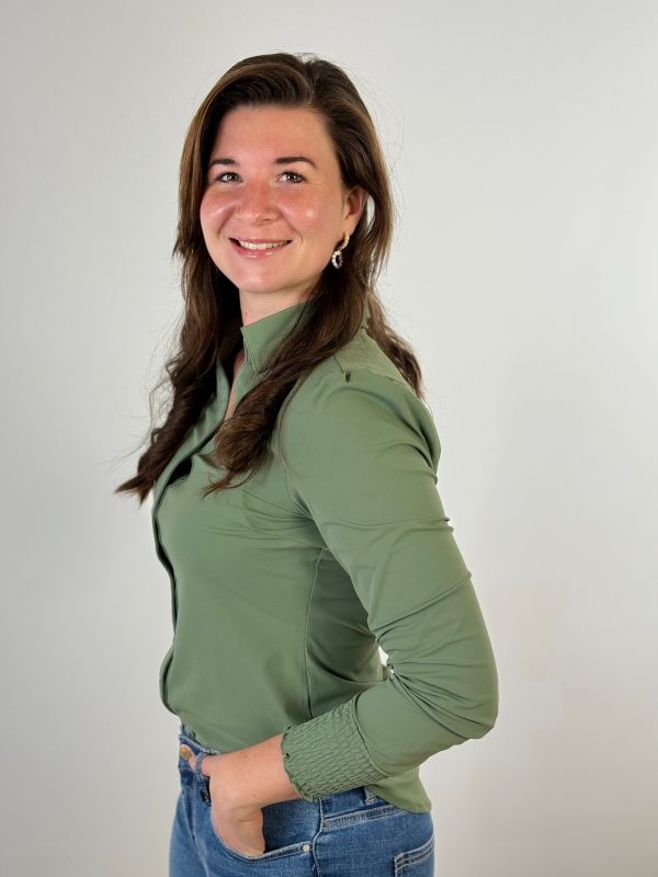 Travelstof blouse Eefke olive green - Afbeelding 6