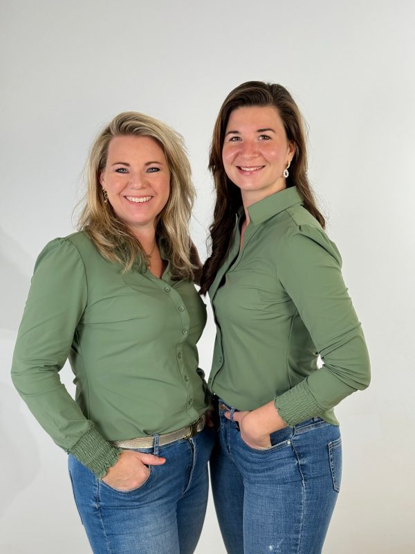 Travelstof blouse Eefke olive green - Afbeelding 9