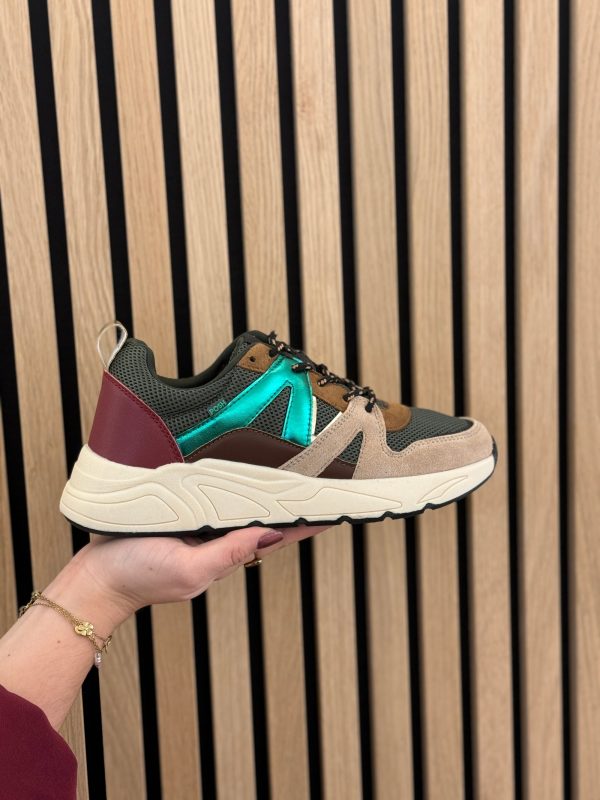 Sneakers forest/bordeaux/mushroom
