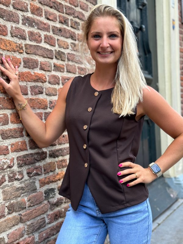 Gilet Julia choco - Afbeelding 5
