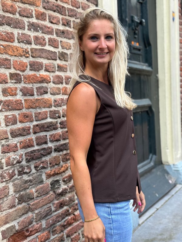 Gilet Julia choco - Afbeelding 7