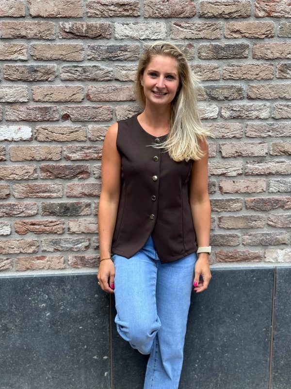 Gilet Julia choco - Afbeelding 4