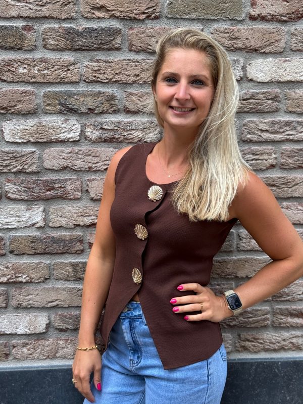 Gilet Judith choco - Afbeelding 7