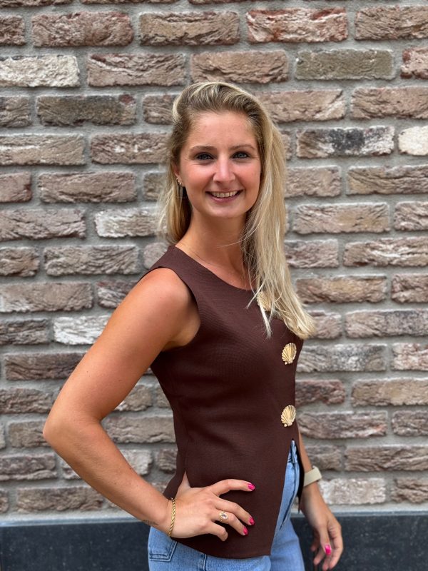 Gilet Judith choco - Afbeelding 3