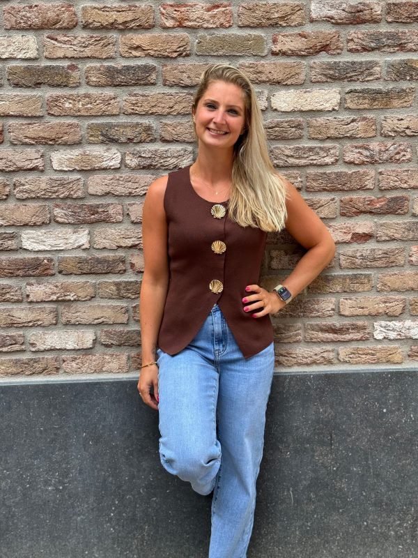 Gilet Judith choco - Afbeelding 2