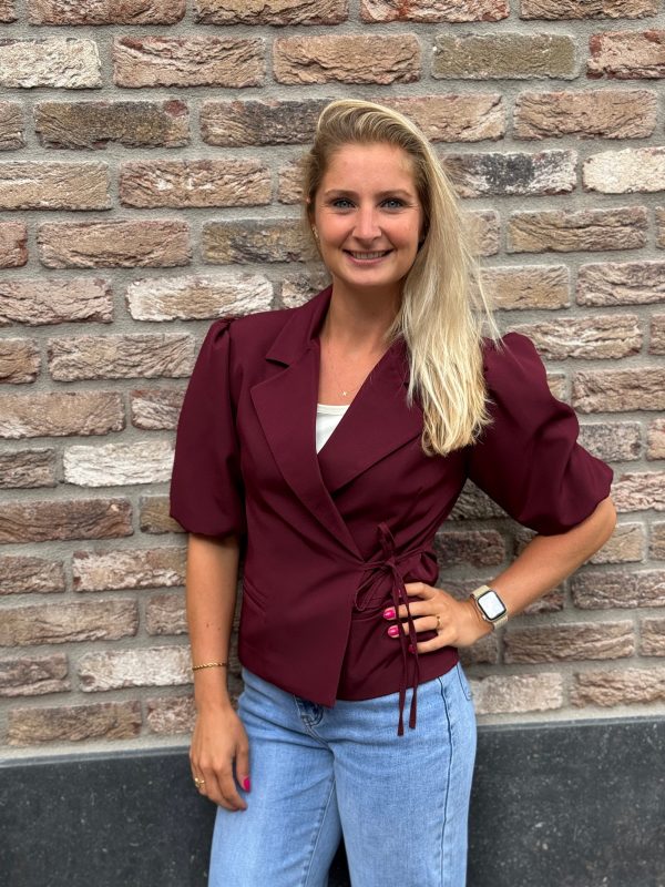 Blazerjasje Mae bordeaux - Afbeelding 3