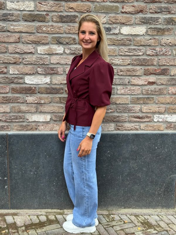 Blazerjasje Mae bordeaux - Afbeelding 6