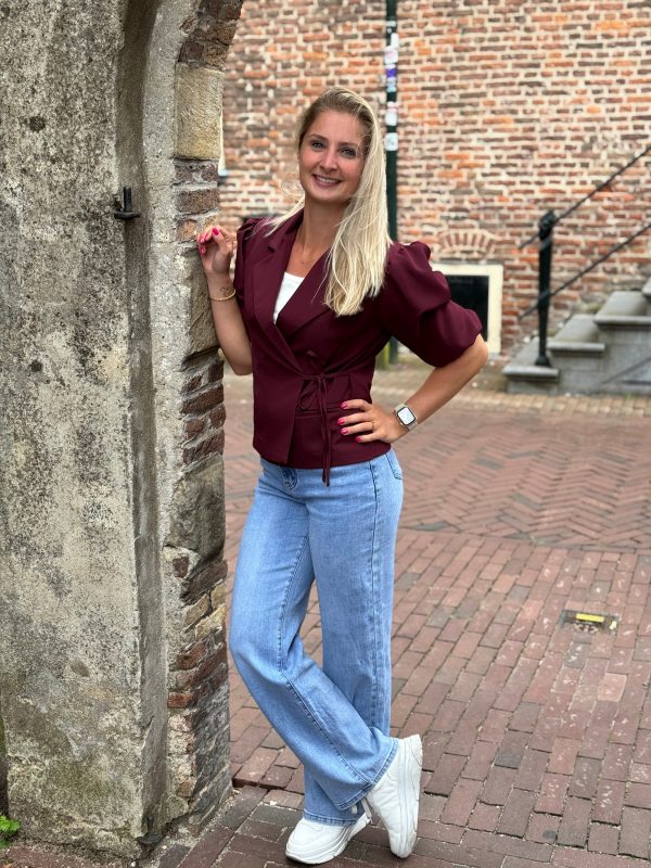 Blazerjasje Mae bordeaux - Afbeelding 2