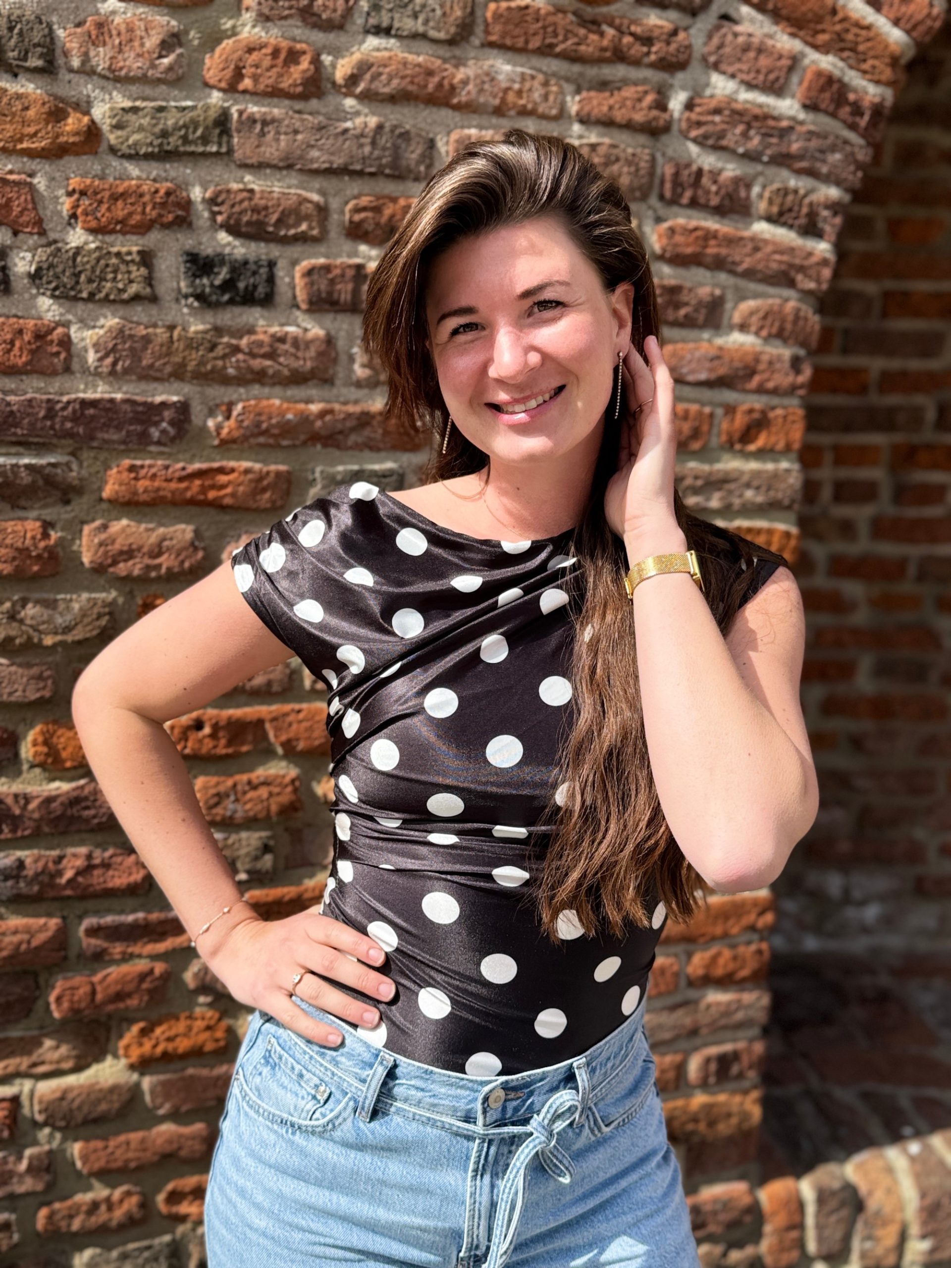 Haltertopje dots zwart-wit - Afbeelding 5