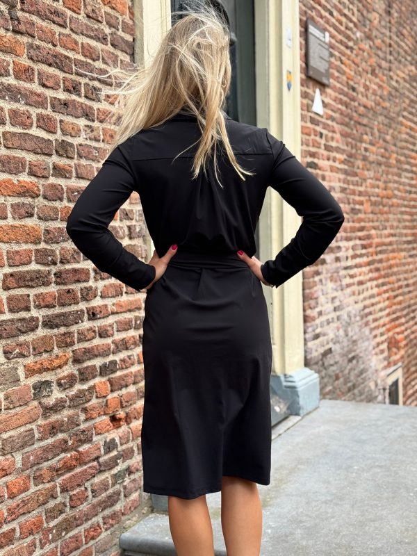 Travelstof jurk Demi black - Afbeelding 7