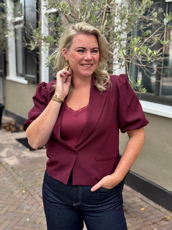 Blazer Samantha bordeaux - Afbeelding 3