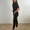Travelstof jumpsuit Marit black - Afbeelding 5