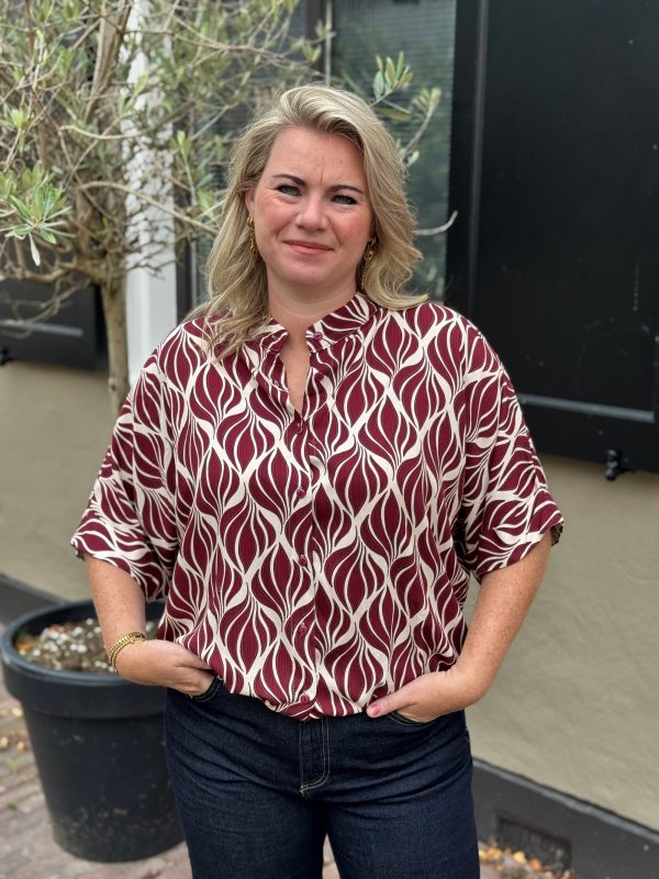 Blouse Esmee bordeaux - Afbeelding 5