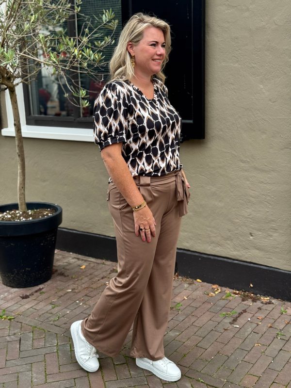 Shirtje Bianca zwart-camel - Afbeelding 8