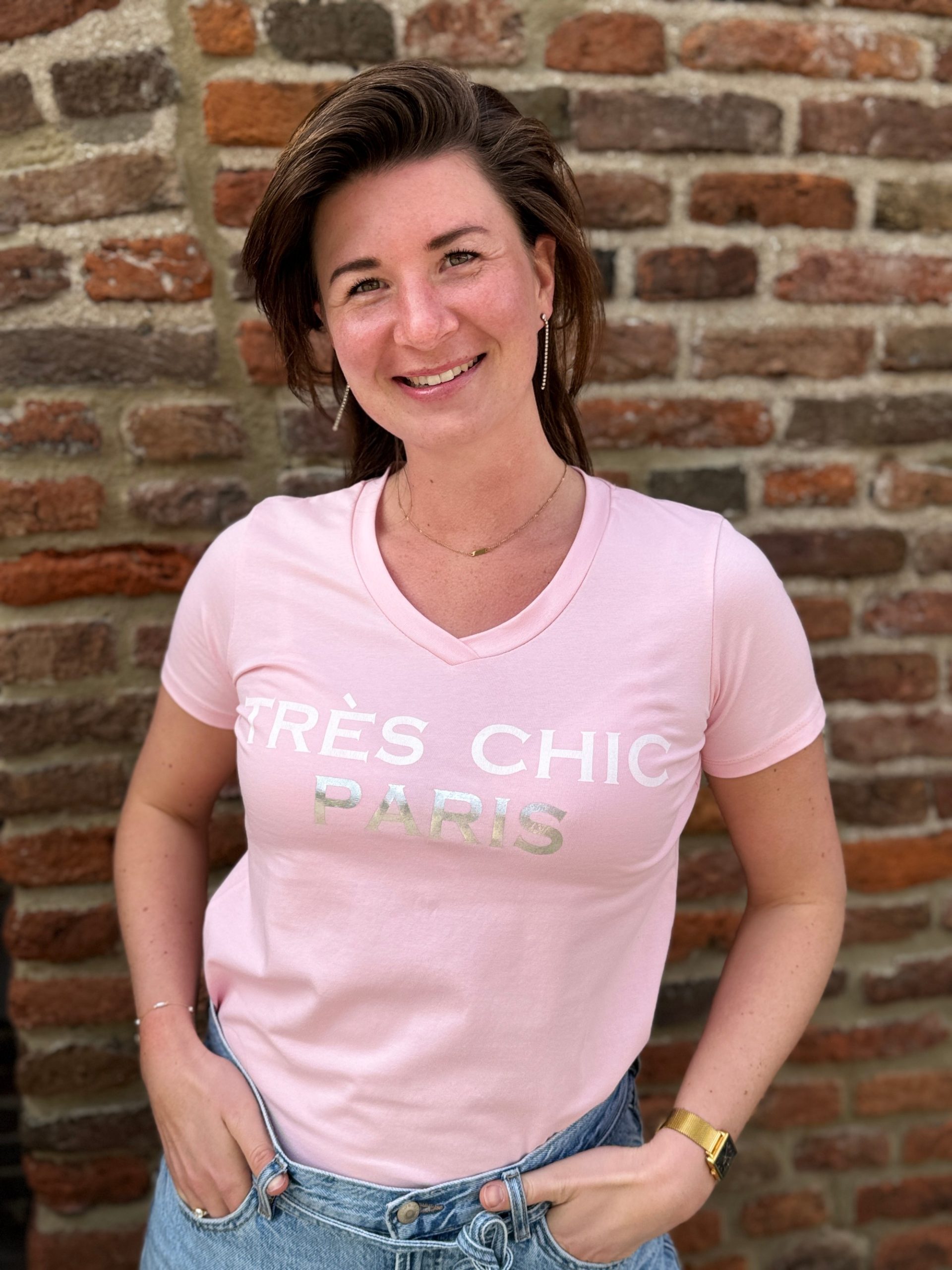 Shirtje Tres Chic roze - Afbeelding 3