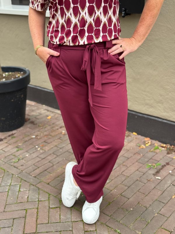 Broek Amber bordeaux - Afbeelding 6