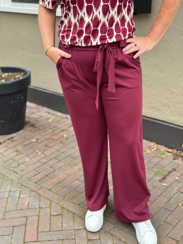 Broek Amber bordeaux - Afbeelding 7